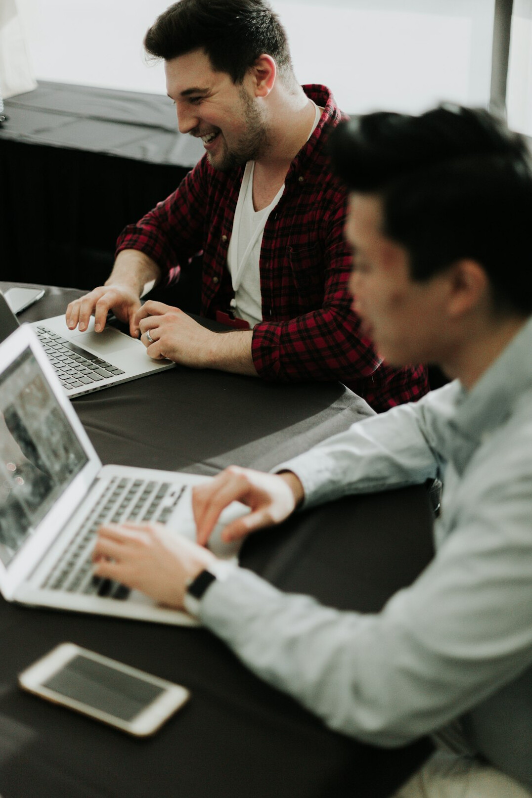 business team using custom software