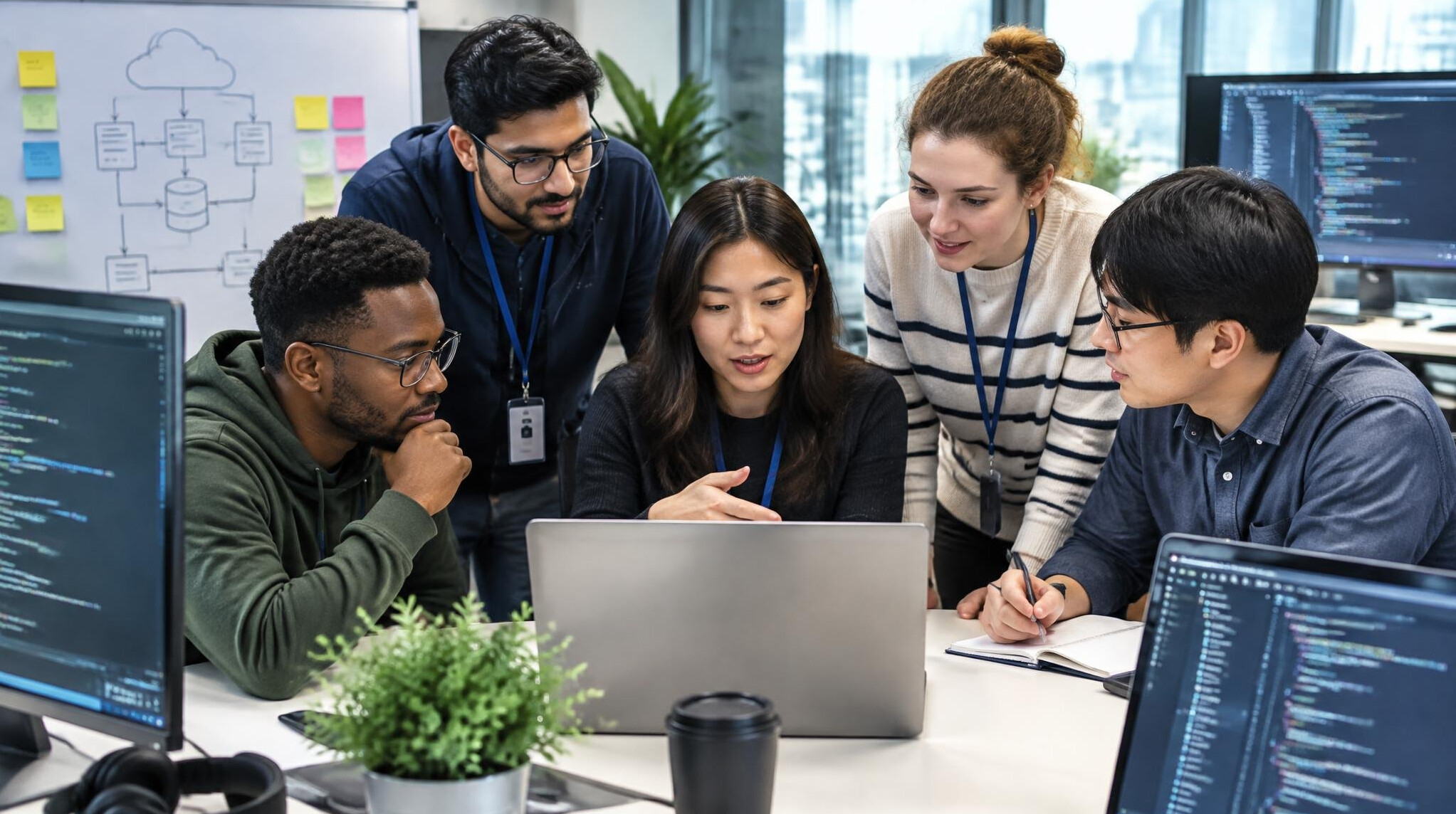 diverse corporate programming team